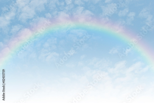 rainbow in the blue sky after the rain   © rakop_ton