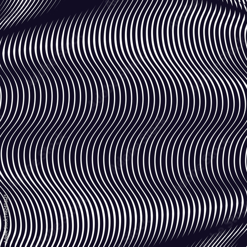 Optical background with monochrome geometric lines. Moire patter