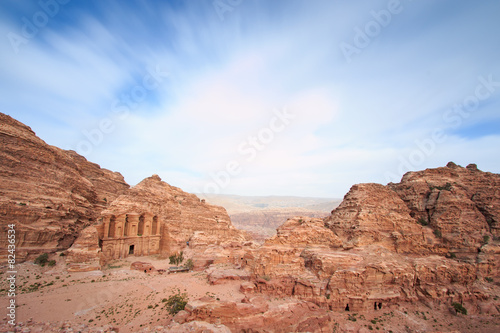 Ancient temple in Petra, Jordan