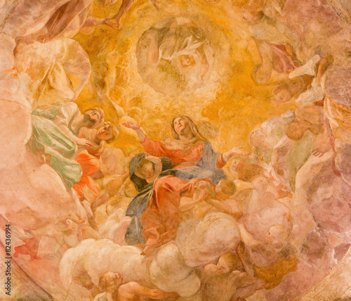 Rome - The Assumption of Vigin fresco in st. Augustine church photo