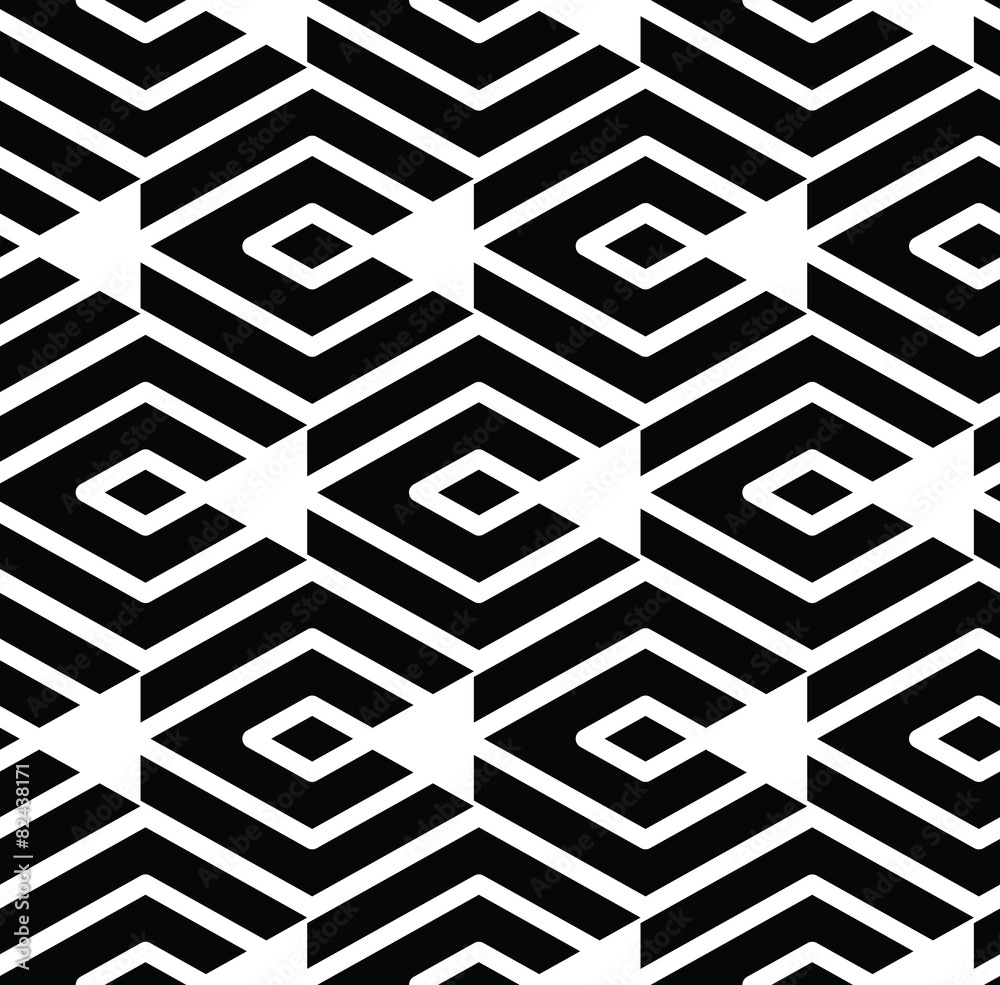 Monochrome visual abstract textured geometric seamless pattern. Monochrome visual abstract textured geometric seamless pattern.