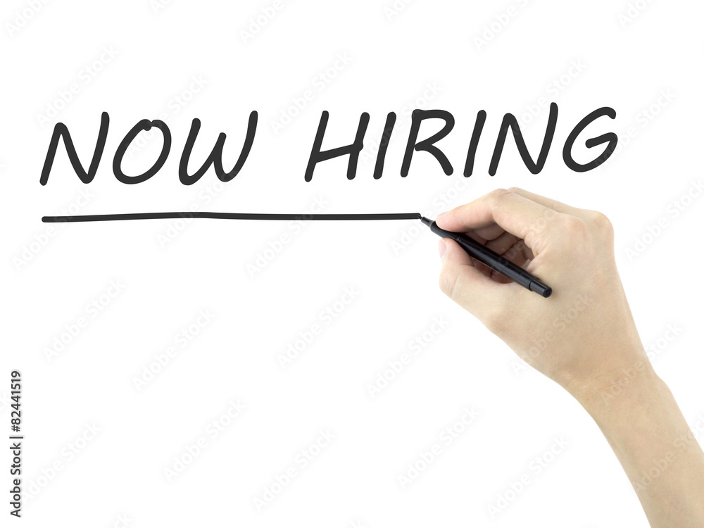 now hiring written by man's hand now hiring written by man's hand