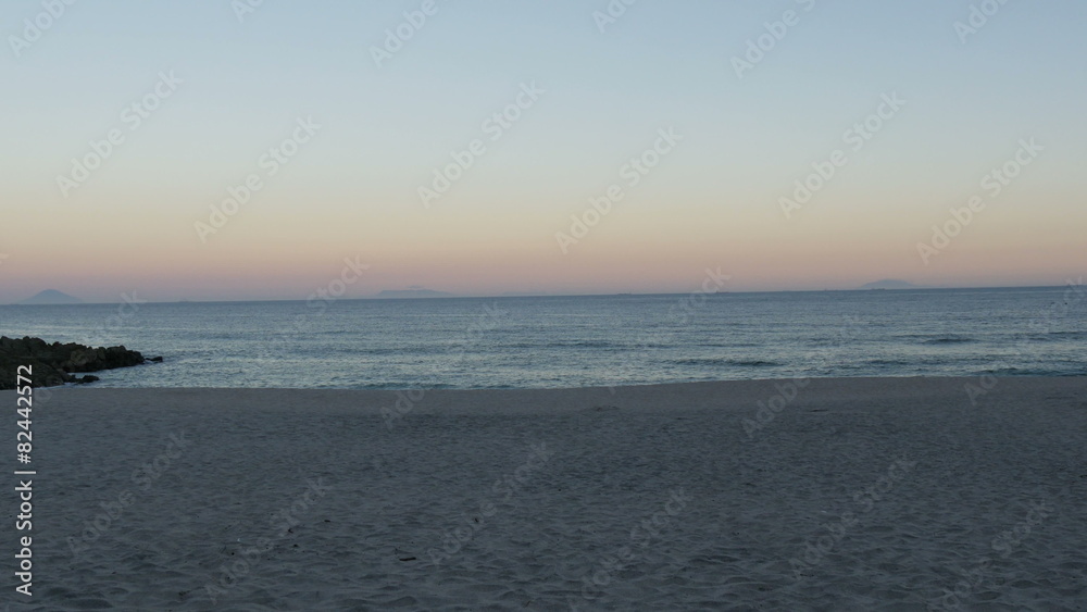 Sunset over Ohama beach in Shimoda. Sunset over Ohama beach in Shimoda.