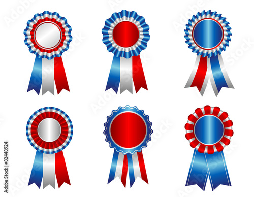 USA patriotic award ribbon resette