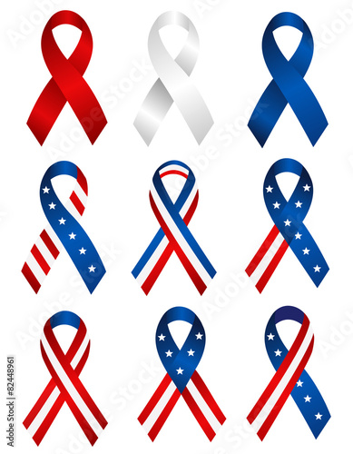 USA patriotic ribbons