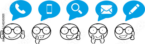 Kollektion Team Köpfe