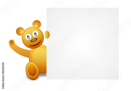 Bear with a blank page