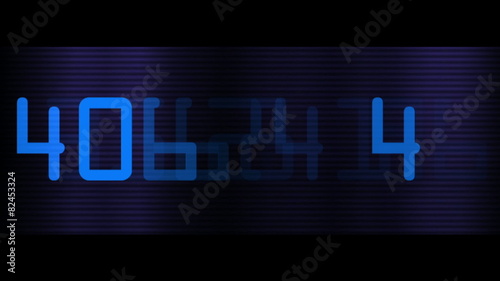 Close-up of blue digital numbers