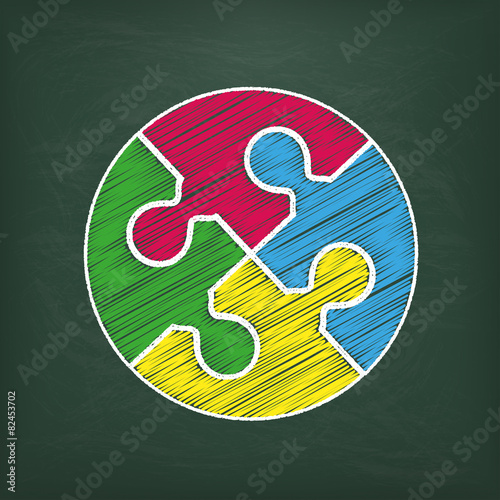 Blackboard Circle Puzzle