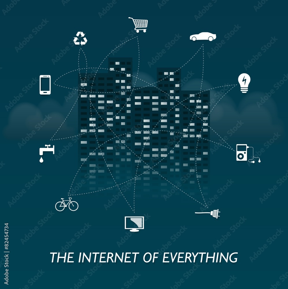 Fototapeta premium The Internet of everything - towers edition