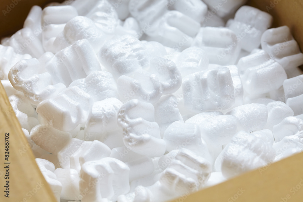 packing box with white packaging filling packing box with white packaging filling