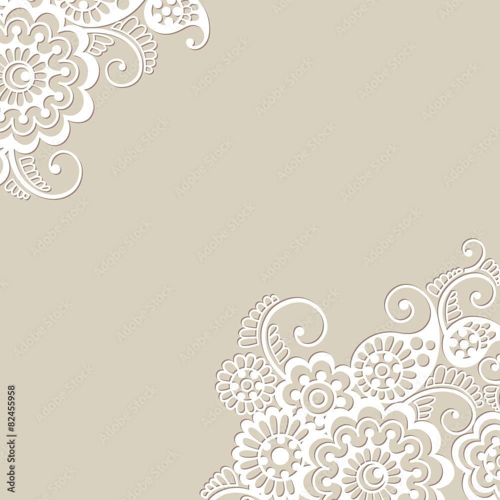 Flower vector ornament corner Flower vector ornament corner