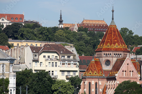 Wallpaper Mural Calvinist Church and old buildings in Budapest Hungary Torontodigital.ca
