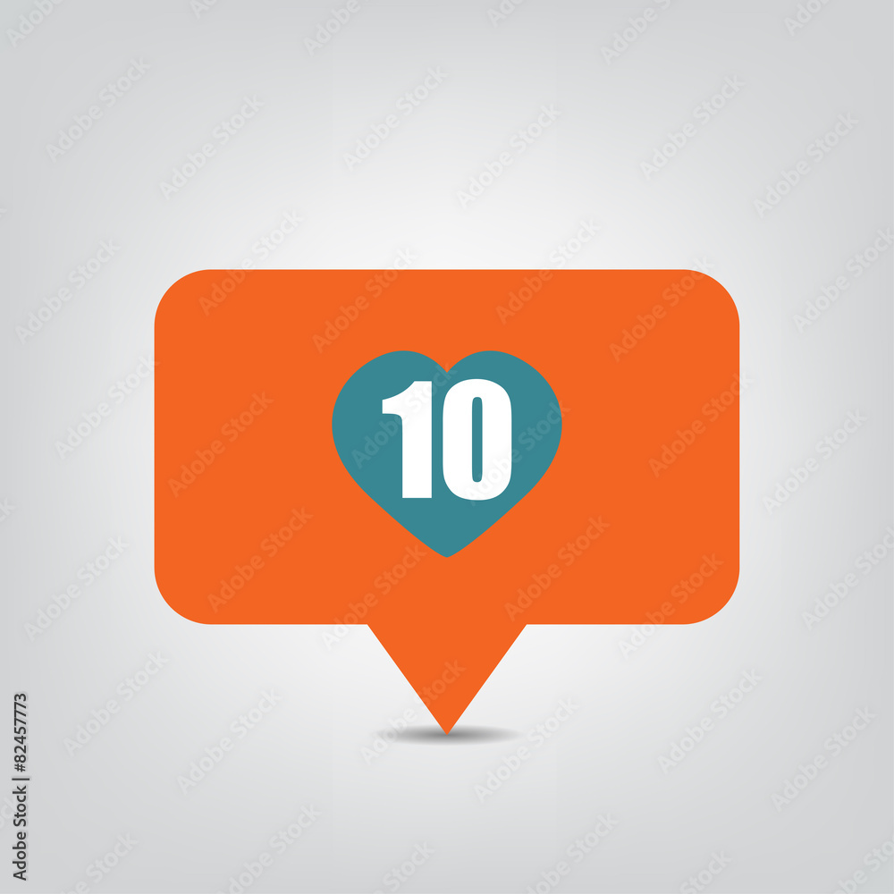 Icon label designation number of 10 mothers day vector Icon label designation number of 10 mothers day vector