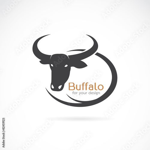 Vector image of an buffalo design on white background.