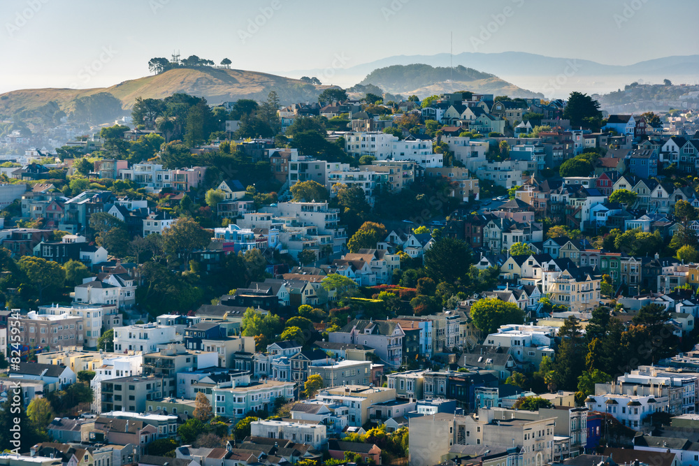 View from Corona Heights Park, in San Francisco, California.