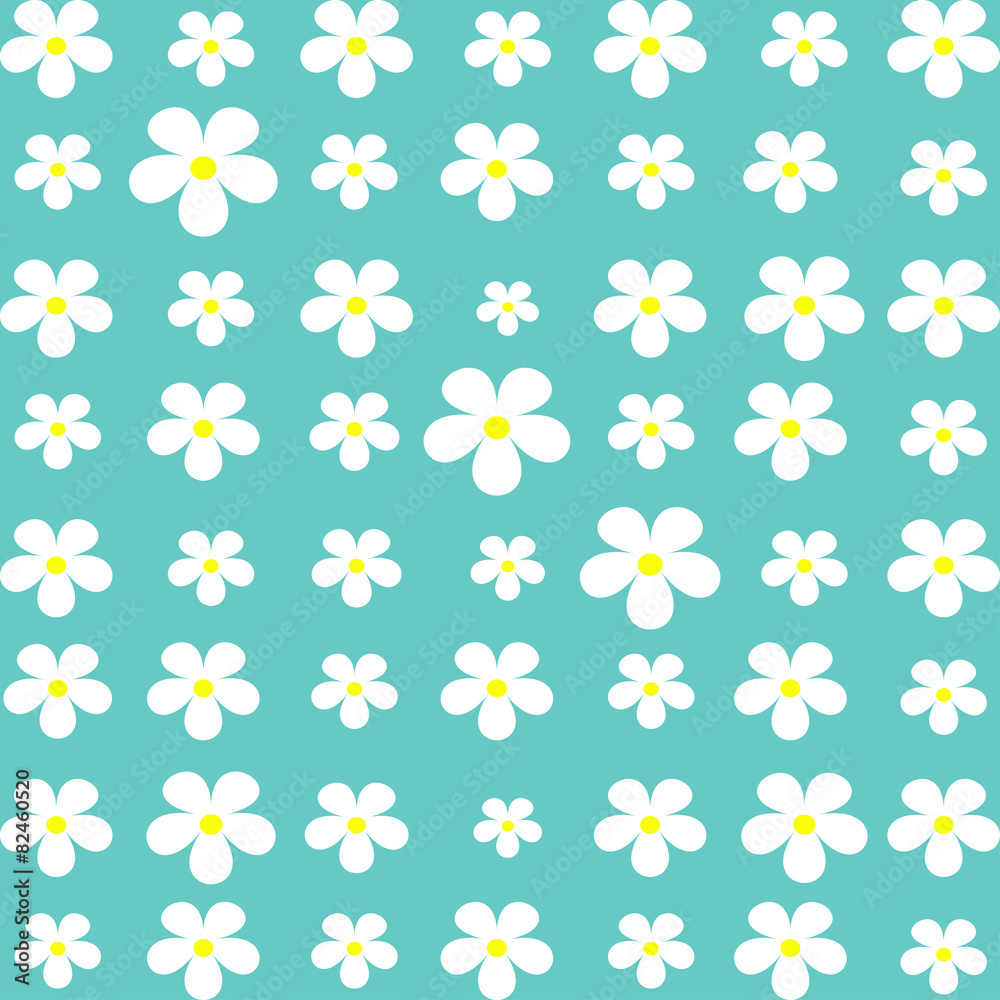 Seamless flower pattern vector illustration