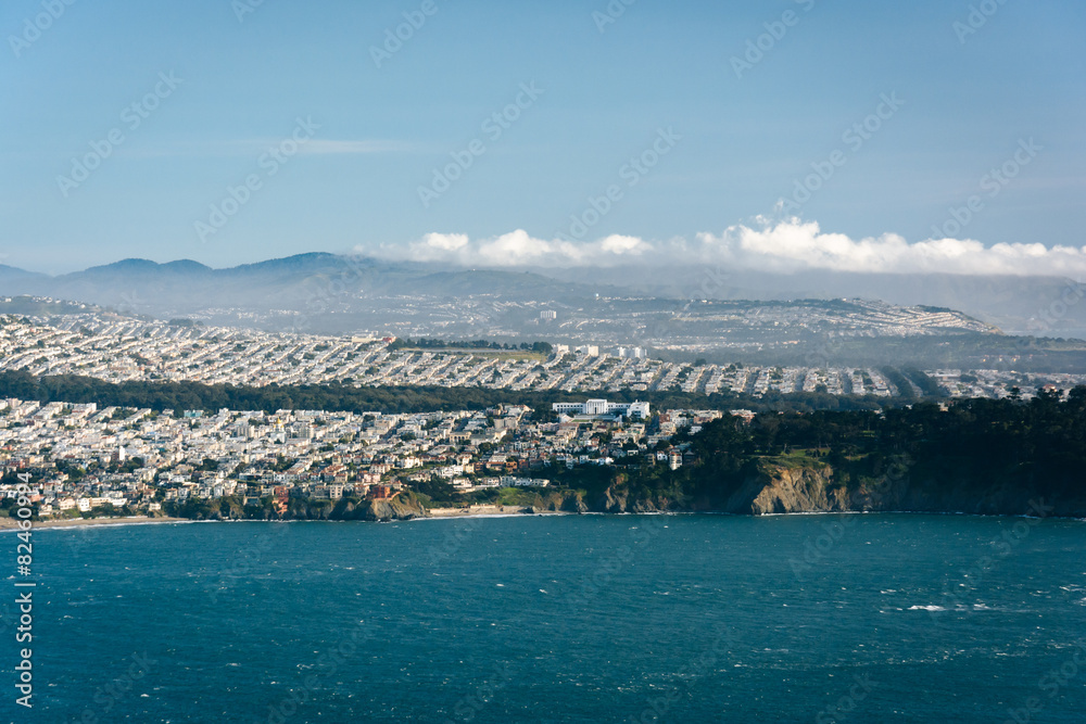 View of San Francisco from Golden Gate National Recreation Area,
