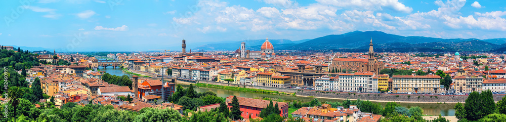 Aerial panoramic view of Florence, Italy