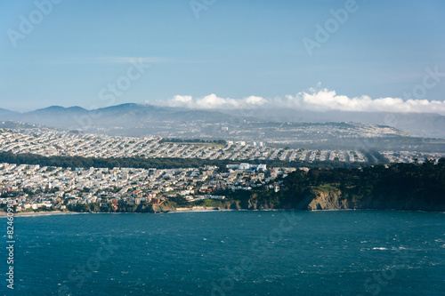 View of San Francisco from Golden Gate National Recreation Area,