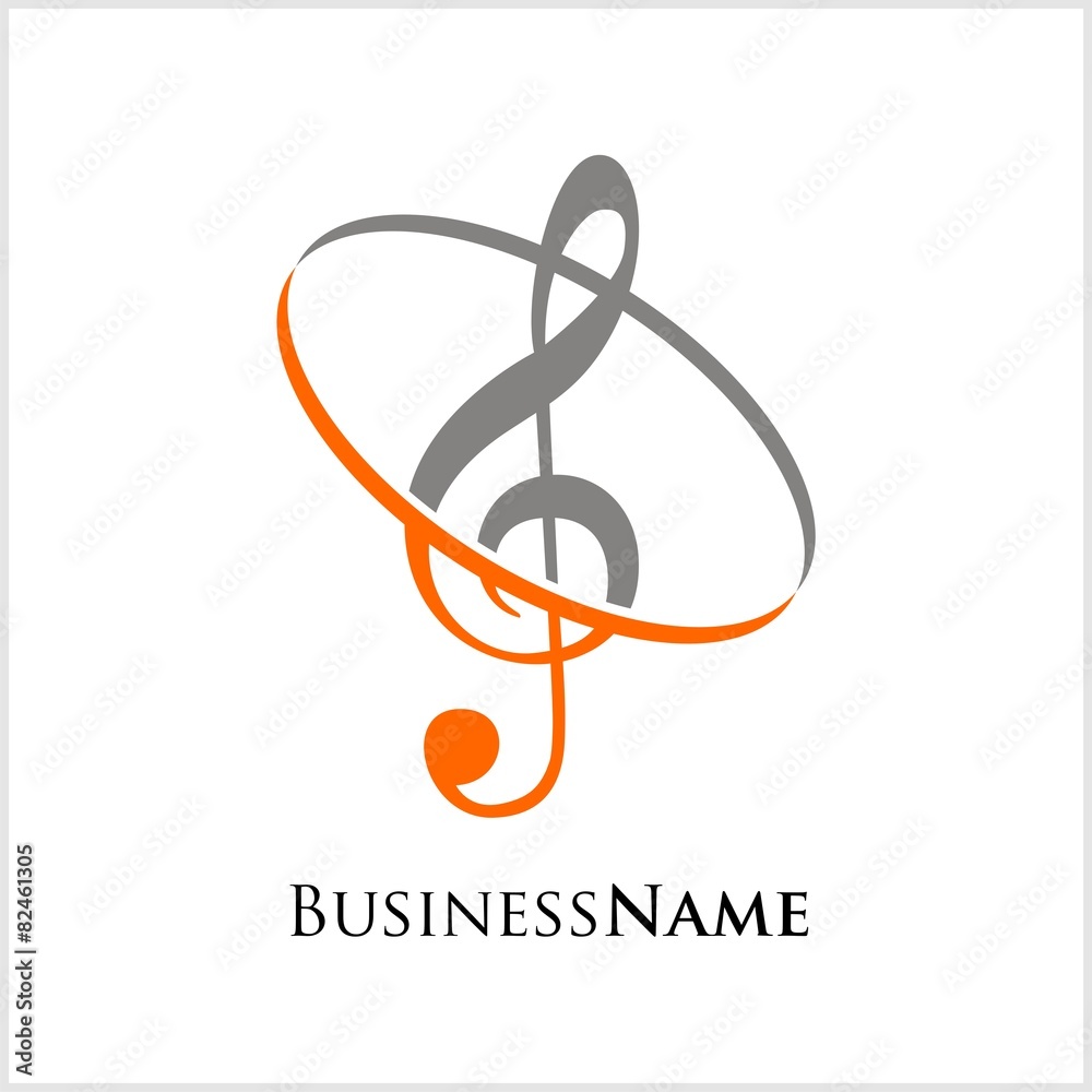Fototapeta premium music logo icon vector