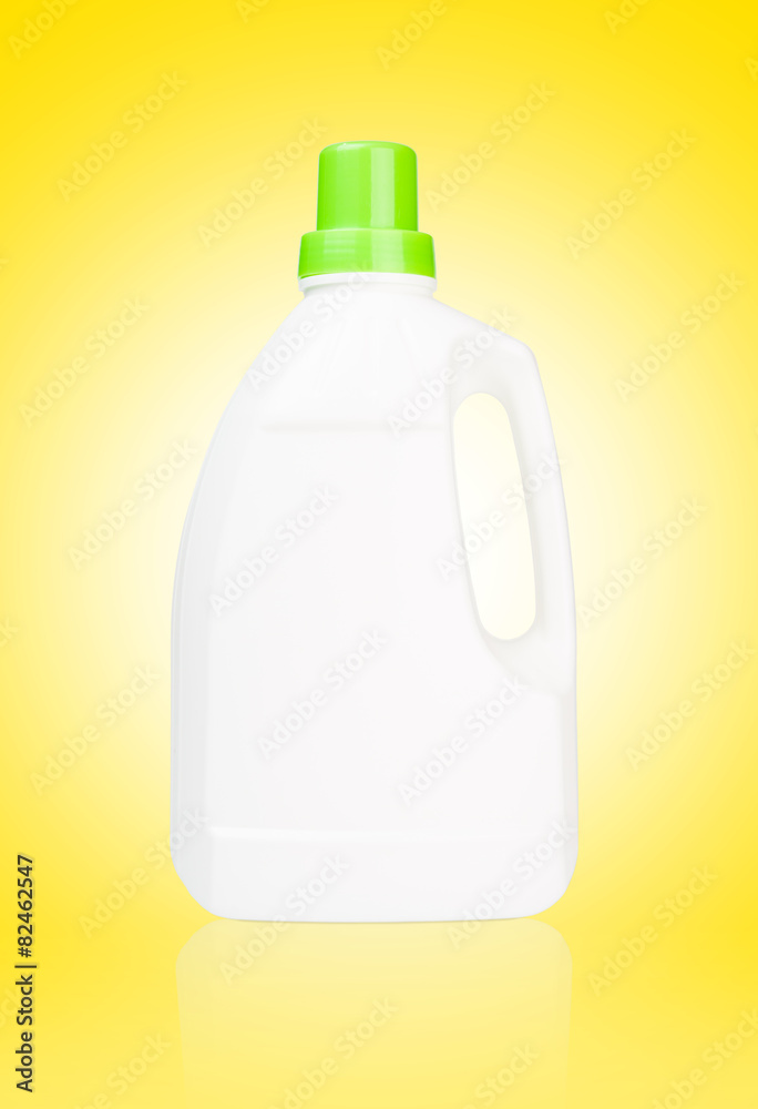 White bottle of cleaning supply isolated White bottle of cleaning supply isolated