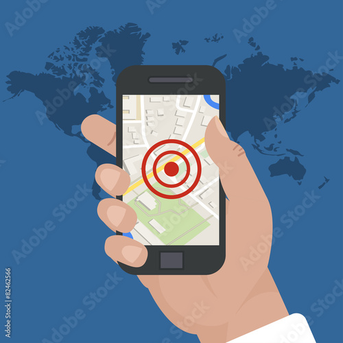 smart phone navigation - mobile gps concept