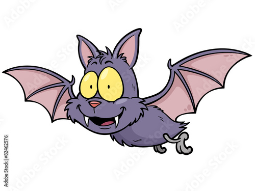 Vector illustration of Cartoon bat