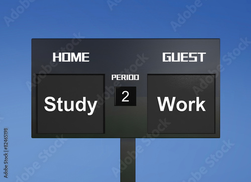 study or work scoreboard