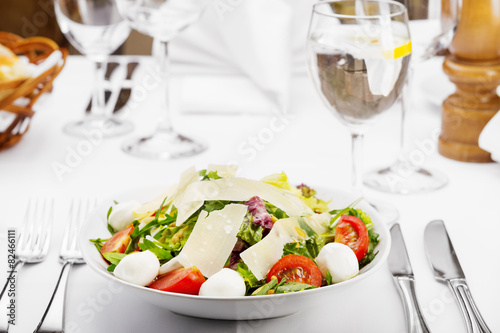 Fresh vitamin salad in restaurant