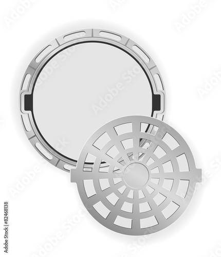 open manhole vector illustration