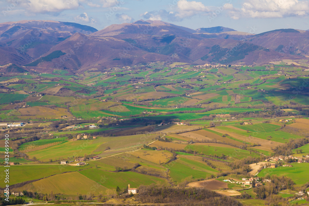 Area di campagna nella regione marche, Italia.