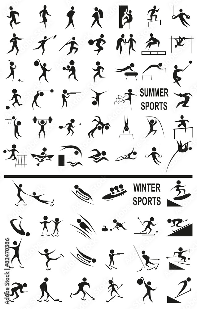 winter and summer sports on the white