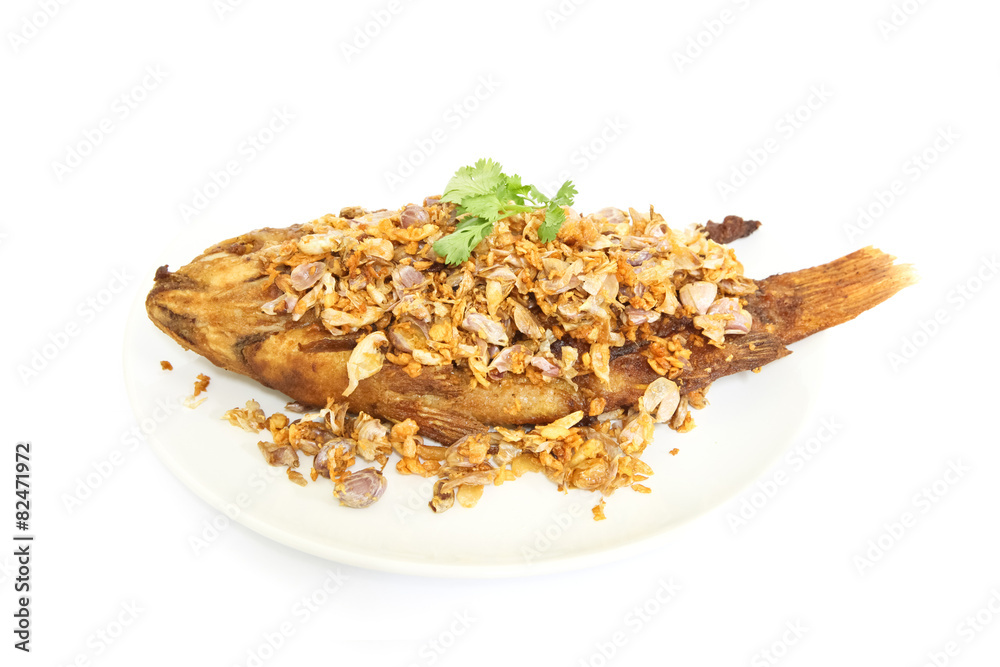 fired fish with garlic delicious thai food fired fish with garlic delicious thai food