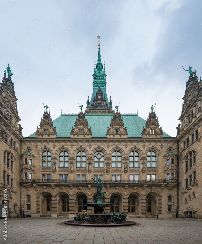 Hamburg Town Hall Fountain