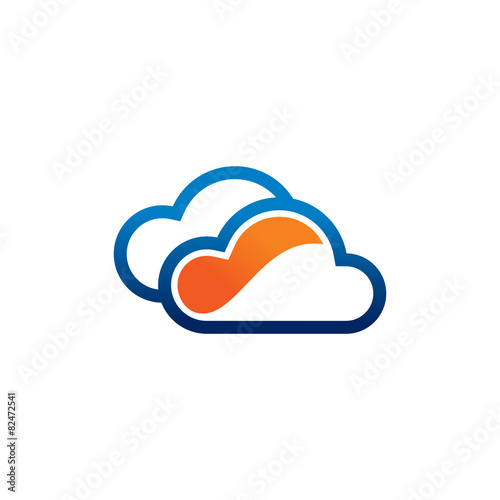 Couple Cloud Logo Template (ID: 82472541)