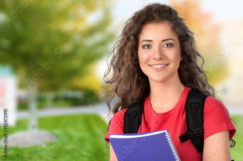 Photography High School Student. Beautiful Student