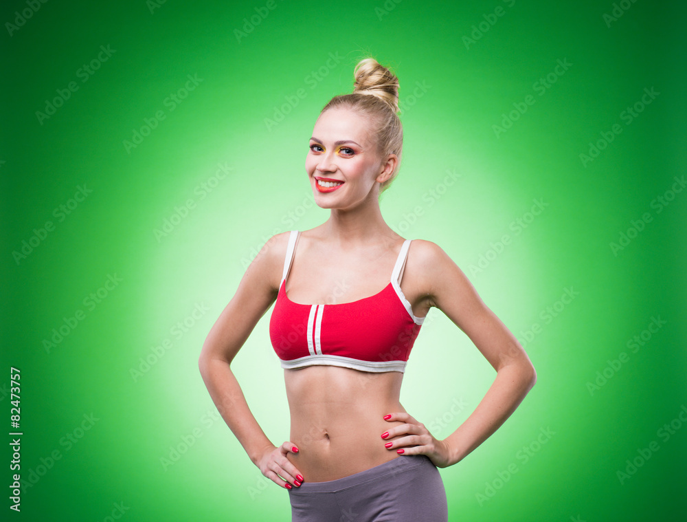 Fototapeta premium Young sports sexy girl