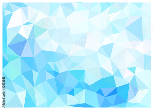 キュビズム背景_淡いブルー