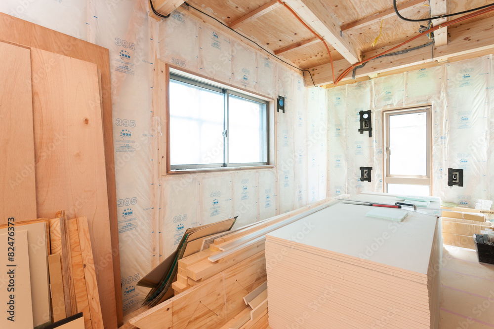 Fototapeta premium 住宅建設現場 内装工事