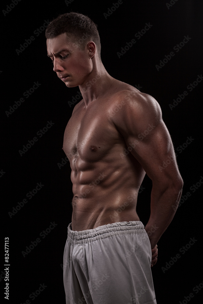 Fototapeta premium young athlete bodybuilder man