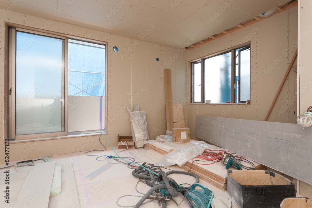 Fototapeta premium 住宅建設現場 内装工事