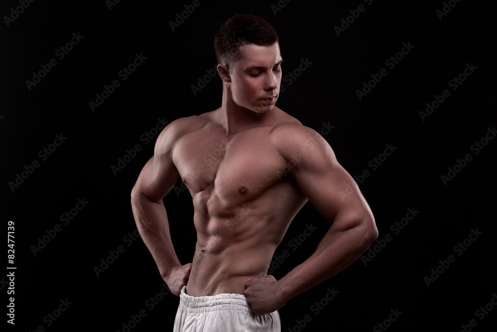 Fototapeta premium young athlete bodybuilder man