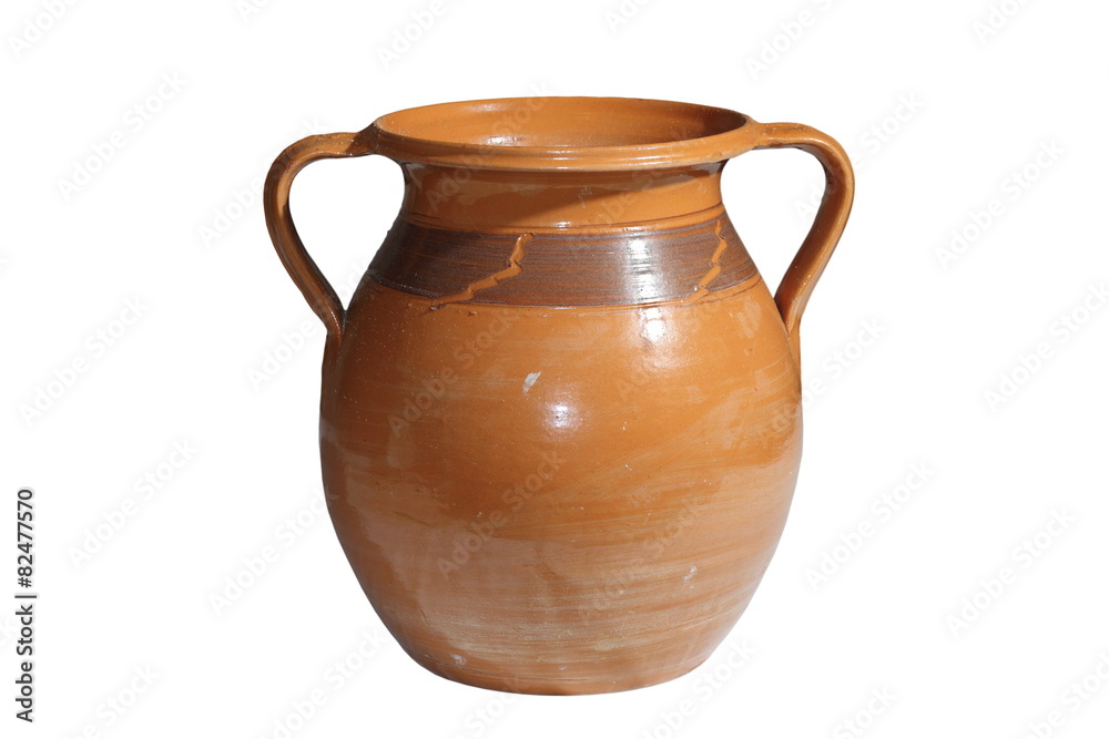 clay jug over white