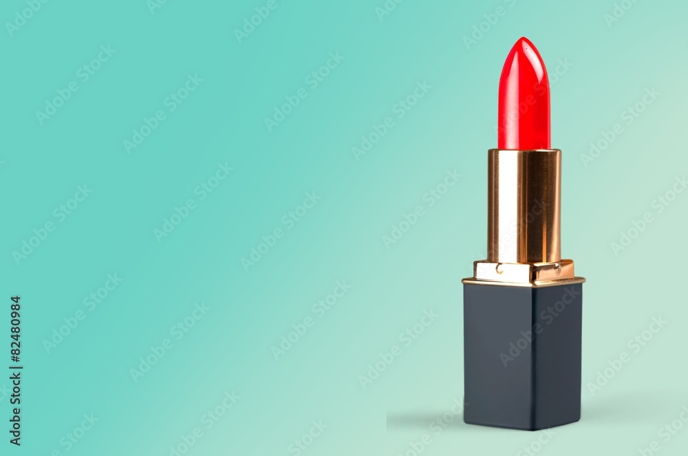 Accessory. Red lipstick isolated on white background Accessory. Red lipstick isolated on white background