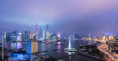night view at shanghai china