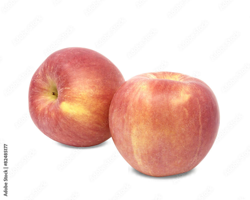 two red apple isolated on white background two red apple isolated on white background