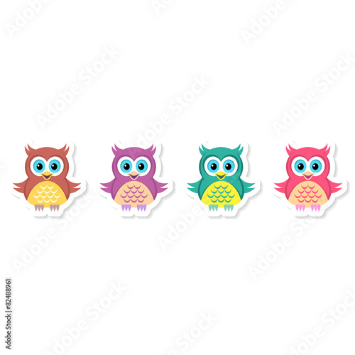 Owl labels collection