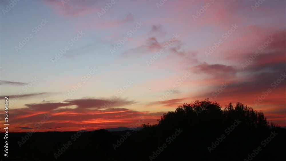 Beautiful tropical sunset. Panorama from right to left Beautiful tropical sunset. Panorama from right to left