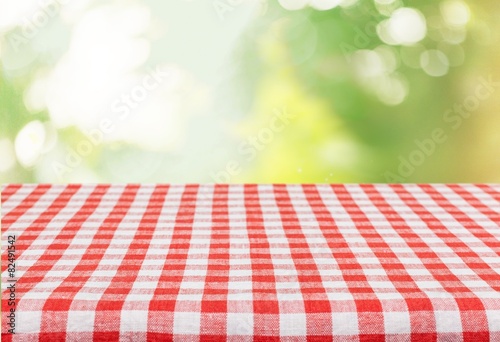 Picnic. Empty table for Your photomontage or product display.